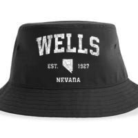 Wells Nevada Nv Vintage Athletic Sports Sustainable Bucket Hat