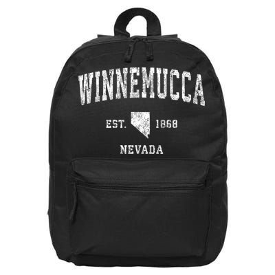 Winnemucca Nevada Nv Vintage Athletic Sports Design 16 in Basic Backpack