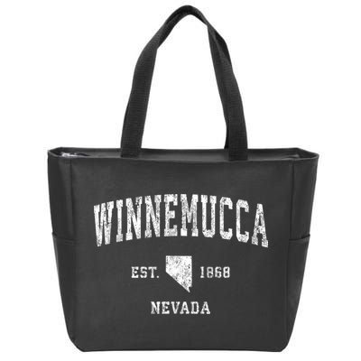 Winnemucca Nevada Nv Vintage Athletic Sports Design Zip Tote Bag