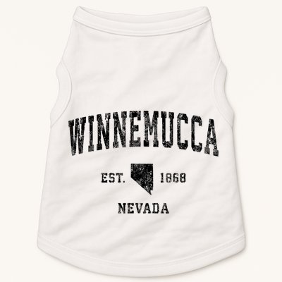 Winnemucca Nevada Nv Vintage Athletic Sports Design Doggie Tank