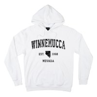 Winnemucca Nevada Nv Vintage Athletic Sports Design Hoodie