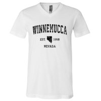 Winnemucca Nevada Nv Vintage Athletic Sports Design V-Neck T-Shirt