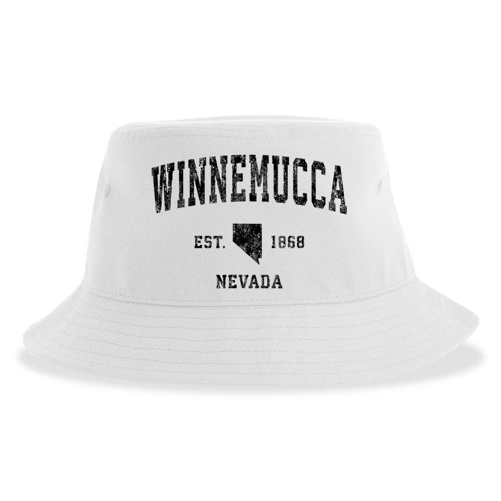 Winnemucca Nevada Nv Vintage Athletic Sports Design Sustainable Bucket Hat