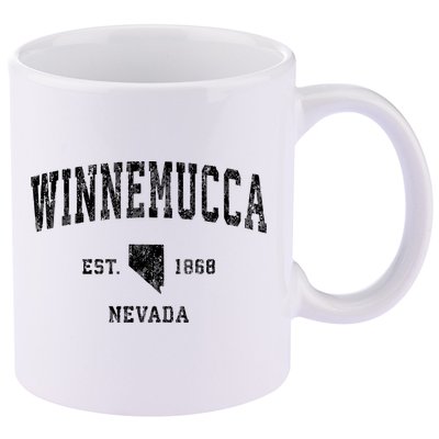 Winnemucca Nevada Nv Vintage Athletic Sports Design 11oz C Handle Ceramic Mug
