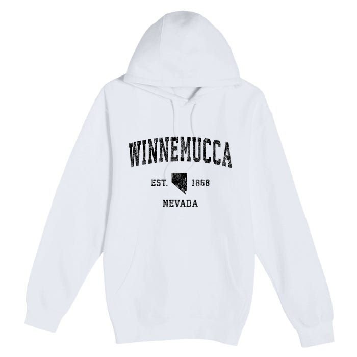 Winnemucca Nevada Nv Vintage Athletic Sports Design Premium Pullover Hoodie