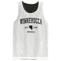 Winnemucca Nevada Nv Vintage Athletic Sports Design Mesh Reversible Basketball Jersey Tank