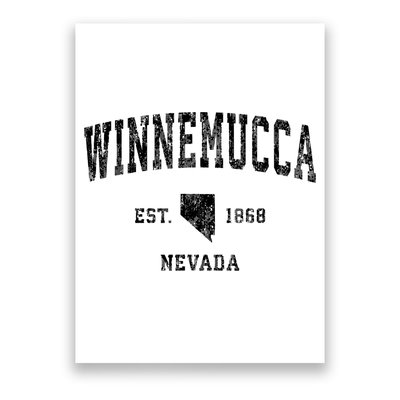 Winnemucca Nevada Nv Vintage Athletic Sports Design Poster