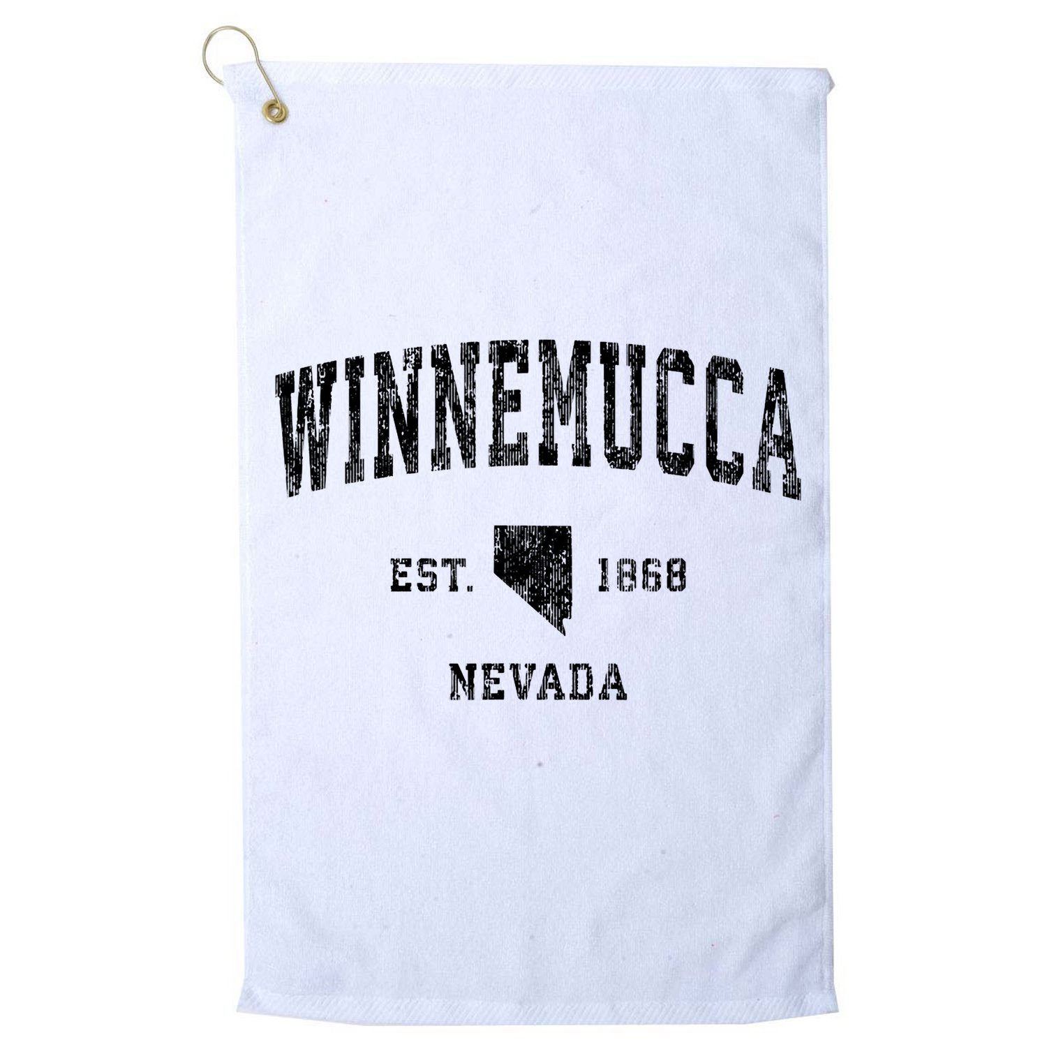 Winnemucca Nevada Nv Vintage Athletic Sports Design Golf Towel