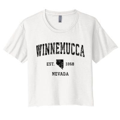 Winnemucca Nevada Nv Vintage Athletic Sports Design Women's Crop Top Tee