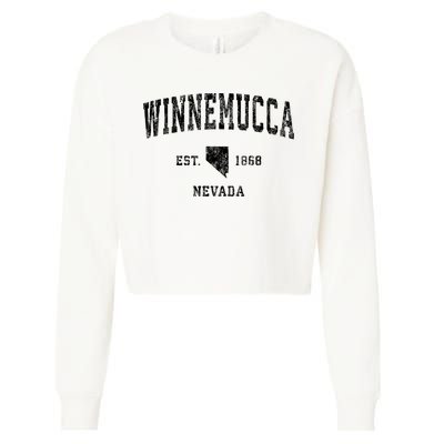 Winnemucca Nevada Nv Vintage Athletic Sports Design Cropped Pullover Crew