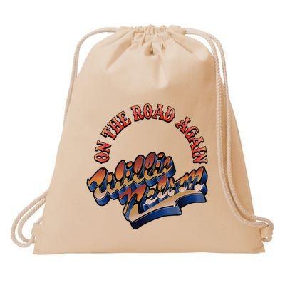 W.I.L.L.I.E Nelson On The Road Again Drawstring Bag