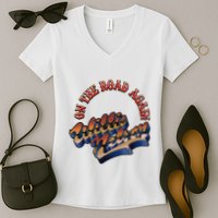 W.I.L.L.I.E Nelson On The Road Again Women's V-Neck T-Shirt