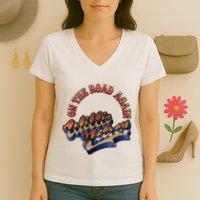 W.I.L.L.I.E Nelson On The Road Again Women's V-Neck T-Shirt