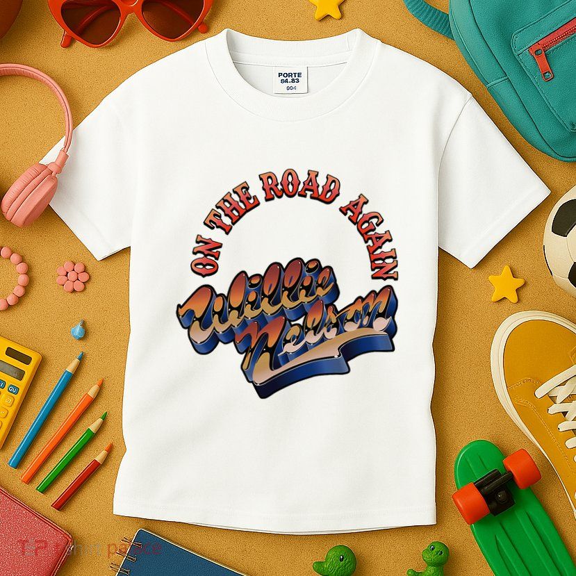W.I.L.L.I.E Nelson On The Road Again Kids T-Shirt
