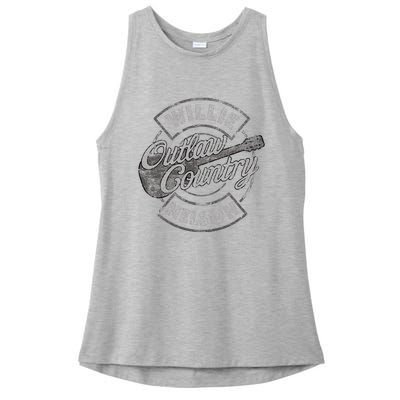 W.I.L.L.I.E Nelson Outlaw Country Ladies PosiCharge Tri-Blend Wicking Tank