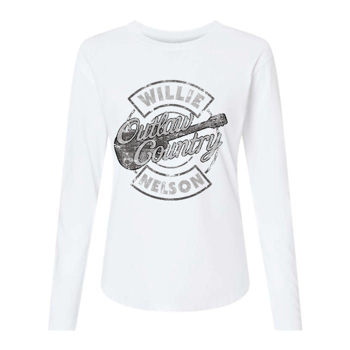 W.I.L.L.I.E Nelson Outlaw Country Womens Cotton Relaxed Long Sleeve T-Shirt