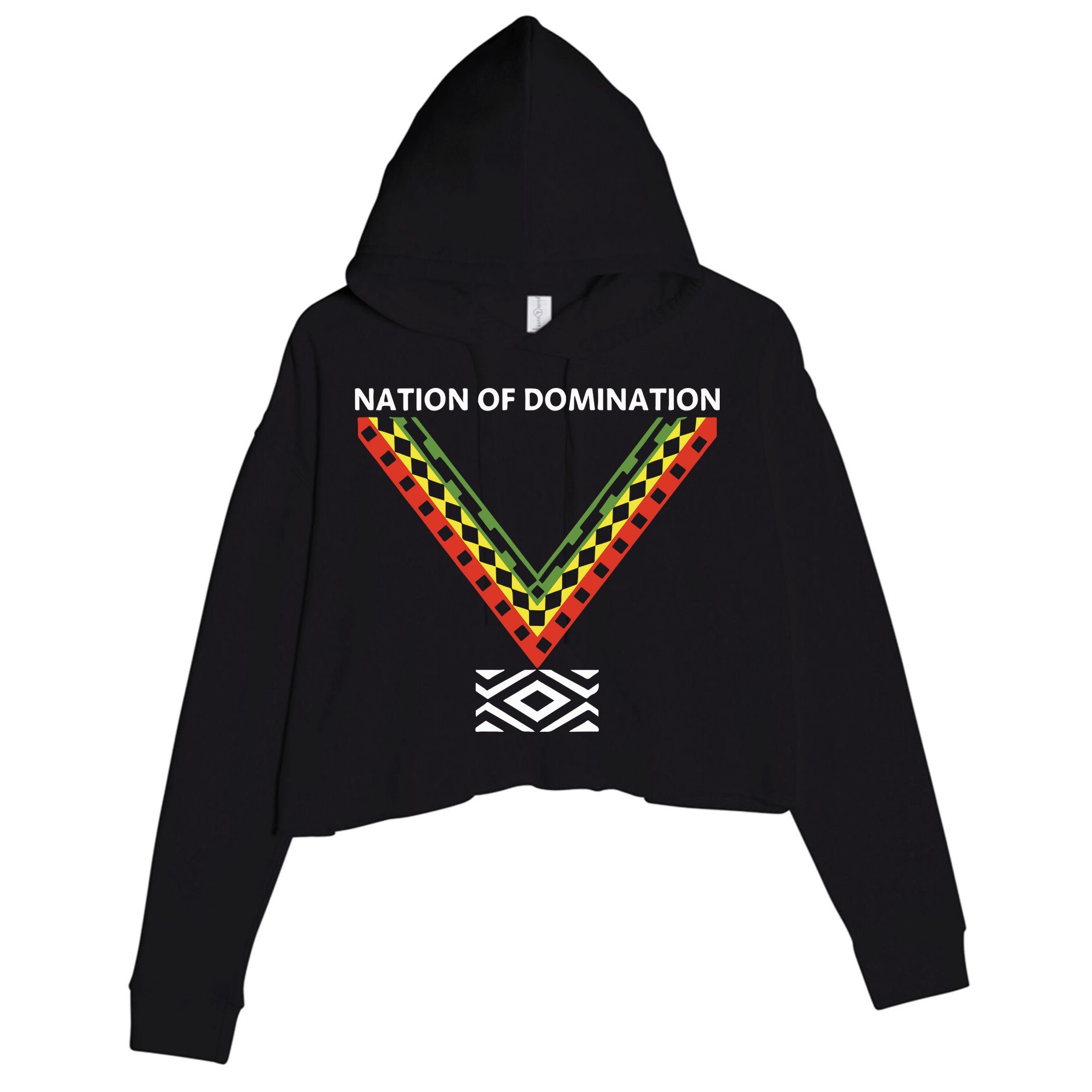 Wrestling Nation Of Domination Crop Fleece Hoodie