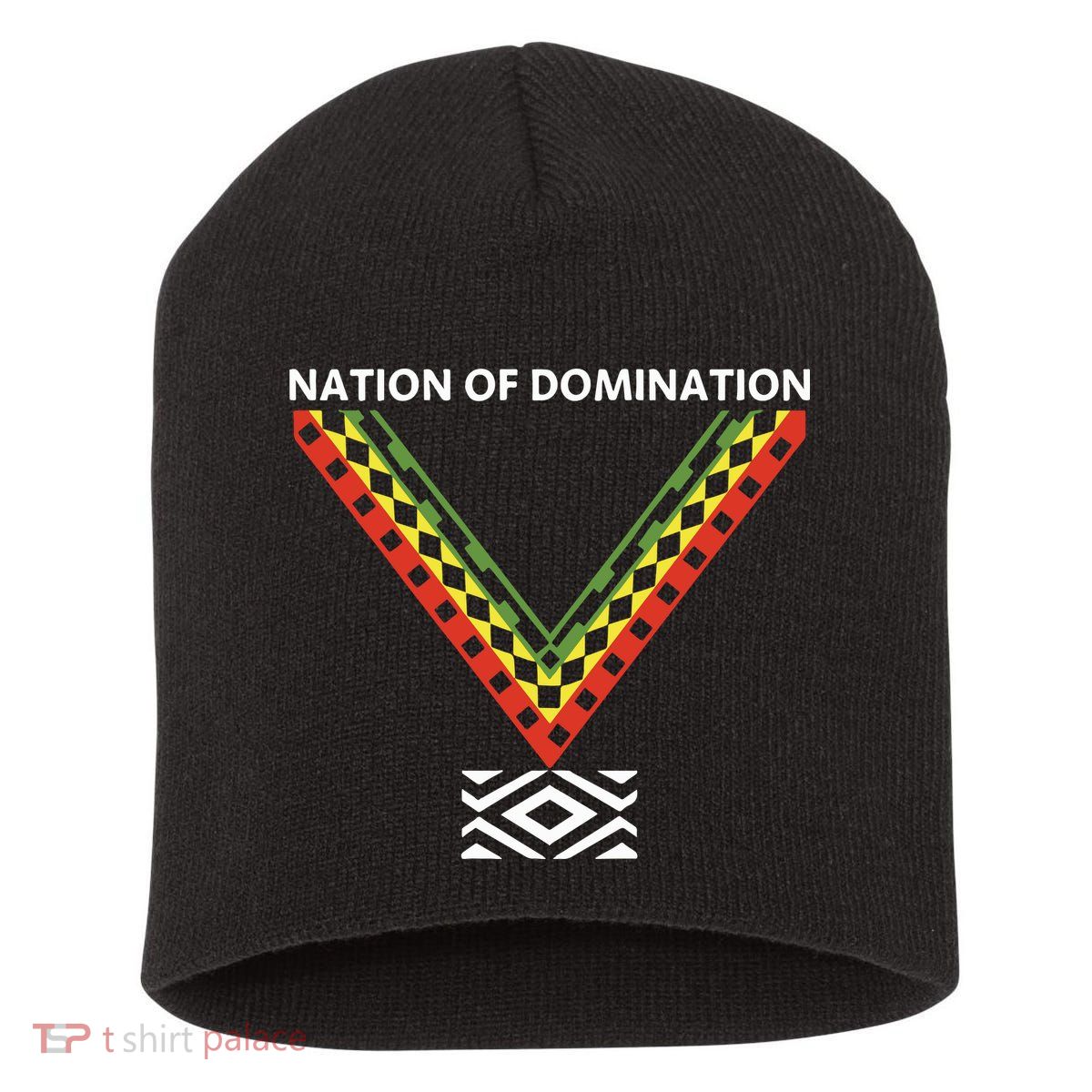 Wrestling Nation Of Domination Short Acrylic Beanie