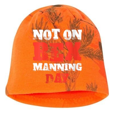 Womens Not On Rex Manning Day Loves Funny Quote VNeck Kati - Camo Knit Beanie