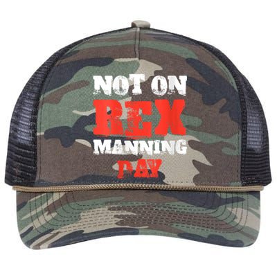 Womens Not On Rex Manning Day Loves Funny Quote VNeck Retro Rope Trucker Hat Cap