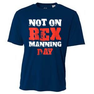 Womens Not On Rex Manning Day Loves Funny Quote VNeck Cooling Performance Crew T-Shirt