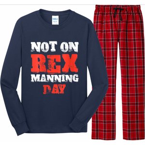 Womens Not On Rex Manning Day Loves Funny Quote VNeck Long Sleeve Pajama Set