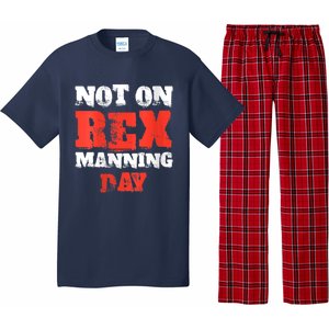 Womens Not On Rex Manning Day Loves Funny Quote VNeck Pajama Set