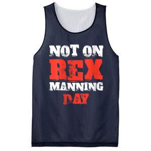 Womens Not On Rex Manning Day Loves Funny Quote VNeck Mesh Reversible Basketball Jersey Tank