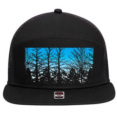 Wildlife Nature Outdoor Forest Trees Nature 7 Panel Mesh Trucker Snapback Hat