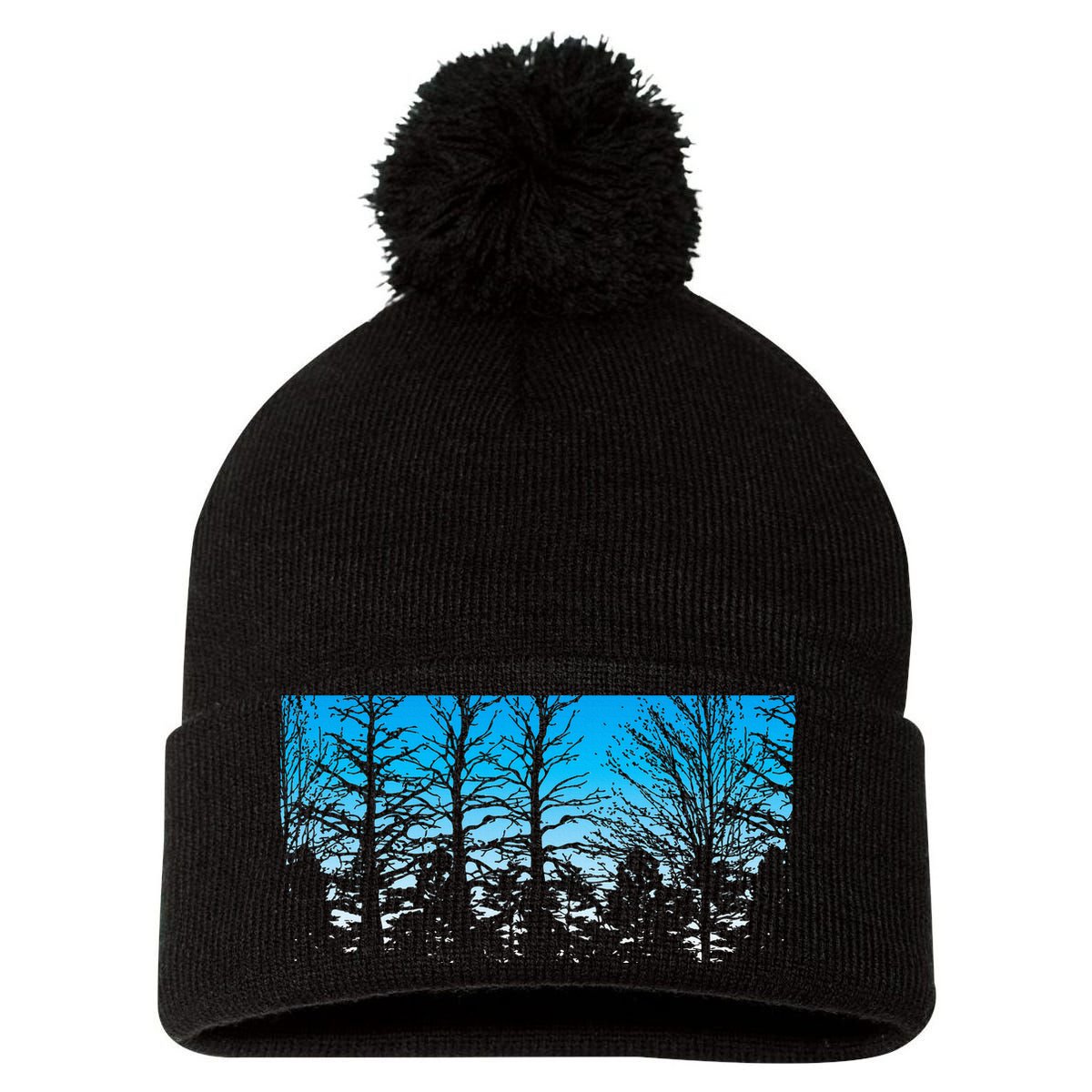 Wildlife Nature Outdoor Forest Trees Nature Pom Pom 12in Knit Beanie