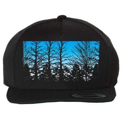 Wildlife Nature Outdoor Forest Trees Nature Wool Snapback Cap