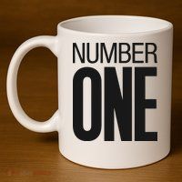Wham Number One 11oz C Handle Ceramic Mug