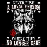 Wolf Never Push A Loyal Person To The Point Drawstring Bag