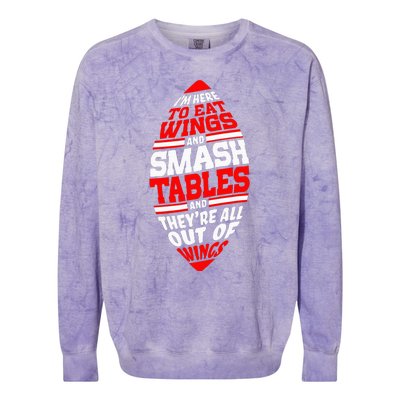 Western Ny Pride Eating Wings Smashing Tables Colorblast Crewneck Sweatshirt