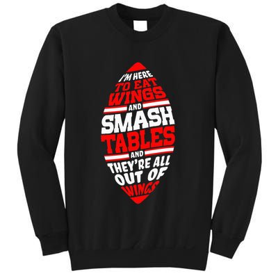 Western Ny Pride Eating Wings Smashing Tables Sweatshirt