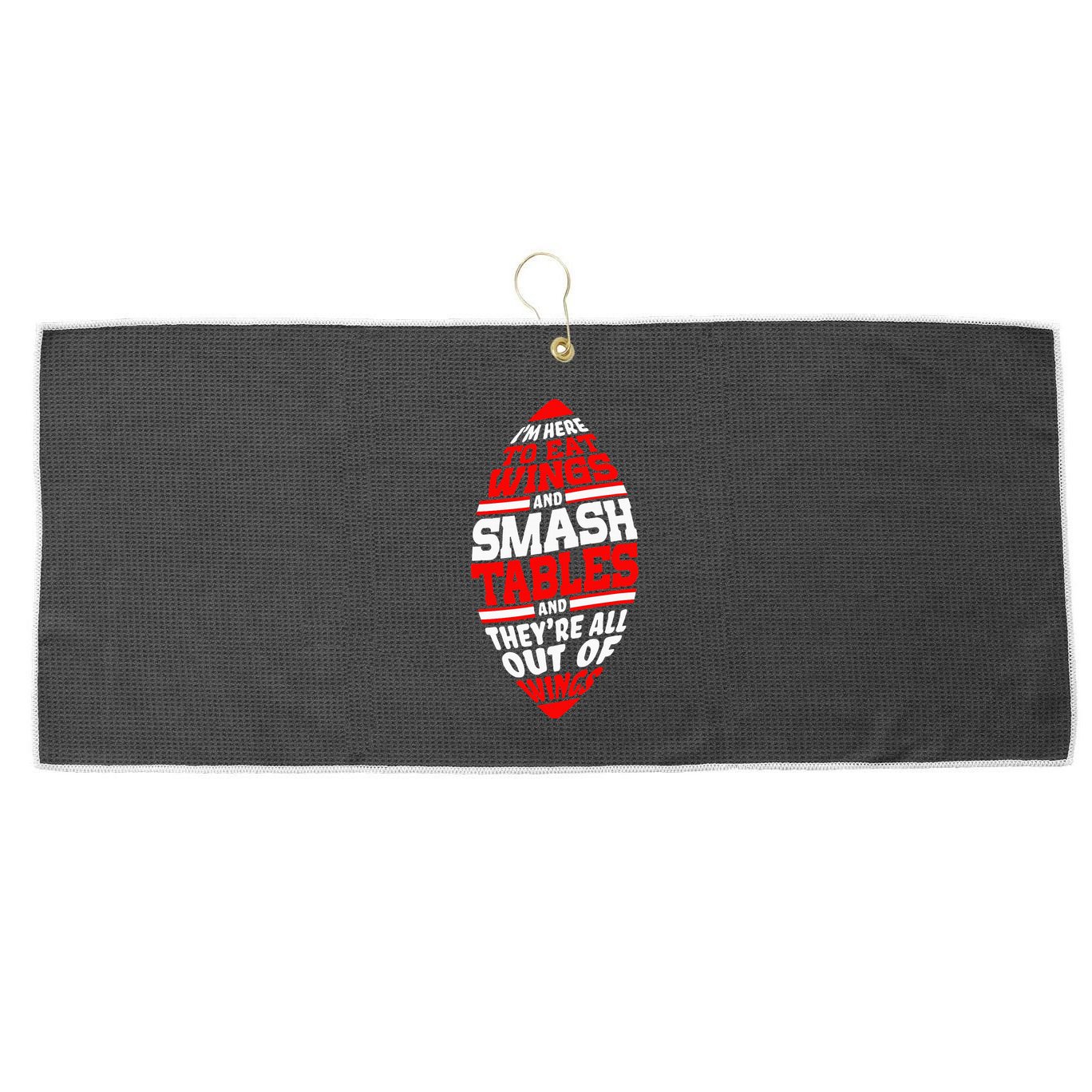 Western Ny Pride Eating Wings Smashing Tables Large Microfiber Waffle Golf Towel