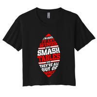 Western Ny Pride Eating Wings Smashing Tables Women's Crop Top Tee