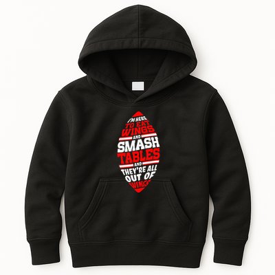 Western Ny Pride Eating Wings Smashing Tables Kids Hoodie