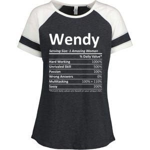 Wendy Nutrition Personalized Name Funny Christmas Gift Idea Gift Enza Ladies Jersey Colorblock Tee