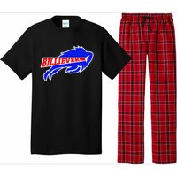 Western Ny Pride Blue And Red Buffalo Pajama Set