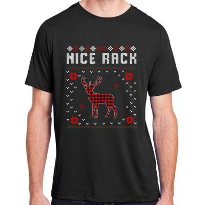 Women Nice Rack Well Hung Ugly Sweater Fun Couples Christmas Adult ChromaSoft Performance T-Shirt