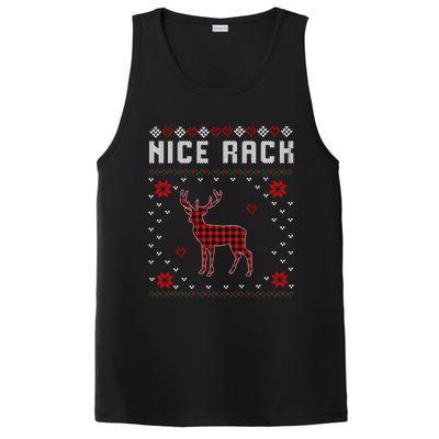 Women Nice Rack Well Hung Ugly Sweater Fun Couples Christmas PosiCharge Competitor Tank