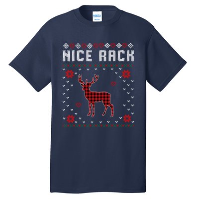 Women Nice Rack Well Hung Ugly Sweater Fun Couples Christmas Tall T-Shirt