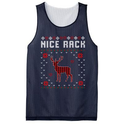 Women Nice Rack Well Hung Ugly Sweater Fun Couples Christmas Mesh Reversible Basketball Jersey Tank