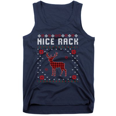 Women Nice Rack Well Hung Ugly Sweater Fun Couples Christmas Tank Top