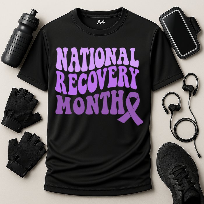 Warrior National Recovery Month Addiction Recovery Awareness Cooling Performance Crew T-Shirt