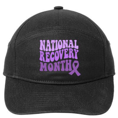 Warrior National Recovery Month Addiction Recovery Awareness 7-Panel Snapback Hat