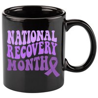 Warrior National Recovery Month Addiction Recovery Awareness 11oz C Handle Ceramic Mug