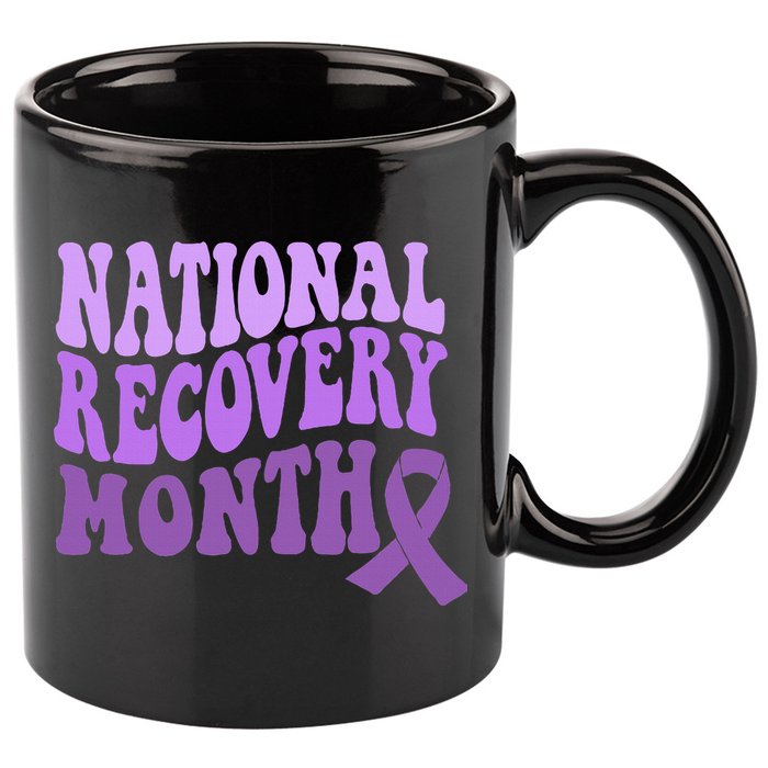 Warrior National Recovery Month Addiction Recovery Awareness 11oz C Handle Ceramic Mug