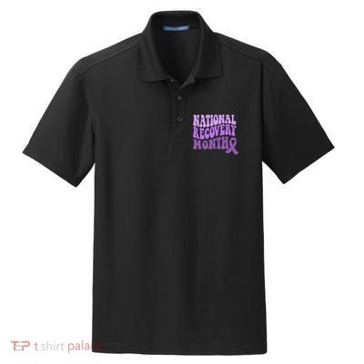 Warrior National Recovery Month Addiction Recovery Awareness Dry Zone Grid Polo